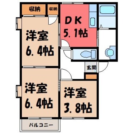 陽東３丁目駅 徒歩37分 1階の物件間取画像